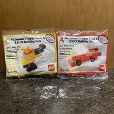McDonald's 1986 Vintage Lego Happy Meal Toy Set NEW Helicopter Car 1912 A 1914 C