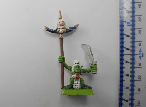 FOREST GOBLIN STANDARD BEARER Metal Gitz Grots Army Command Warhammer 1990s 8