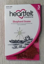  Heartfelt Creations Shepherd Scene Cling  Stamps 
