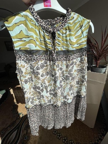 Women Marc Cain Shirt Khaki Viscose S-M