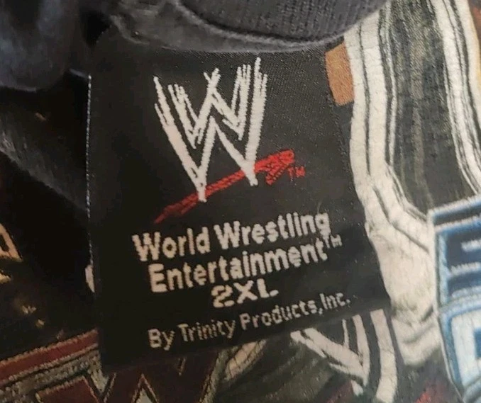 Редкая винтажная мужская футболка 2002 Raw vs Smack Down World Wrestling WWE Cena 2XL  - Изображение 3 из 4