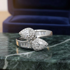 1.30 Ct Certified White Diamond Ring,Amazing Luster,Gift For Love, Amazing Shine