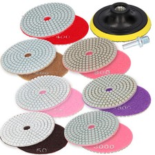 Set dischi diamantati per lucidatura 100 mm tamponi abrasivi per granito marmo cemento levigatura