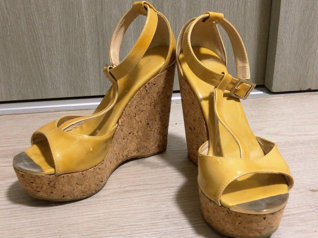 APL Jimmy Choo Mules sandali tacco pelle giallo EU36 US6 83462c