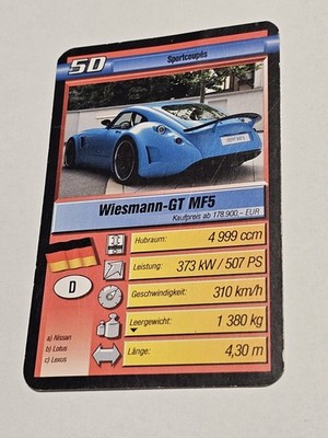 Wiesmann GT MF5 - Einzelkarte - Quartett  (5)