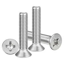 Countersunk Head Bolts M6-1x30 15Pcs Stainless Steel for Home Silver