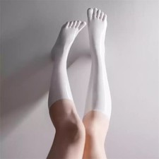 3D Latex Seamless Middle Socks with 5 Toe Sto...