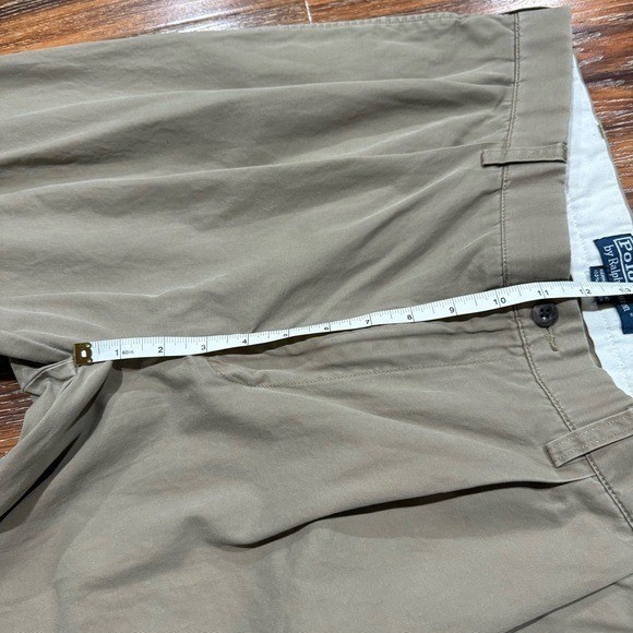 Polo Ralph Lauren Men's Tan Khaki Chino Pleated Front Pants Size 36 X 32 Vintage thumbnail 8
