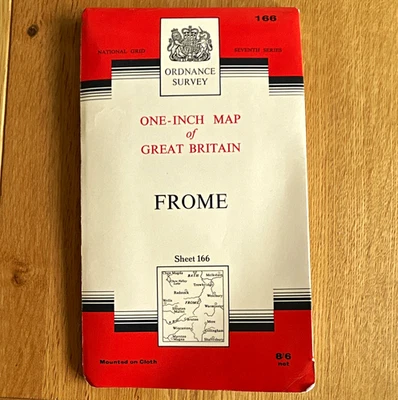 Ordnance Survey One-Inch Map of Great Britain Frome Sheet 166 7th Series Cloth - Image 1 of 2