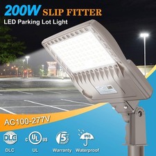 200W LED Shoebox Pole Light 28,000LM Commercial Parking Lot Light Fixture 5000k
