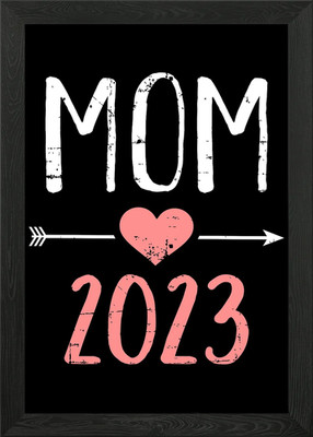 Erstes Mal Mama 2023 Gerahmtes Wandbild Poster Leinwanddruck Bild