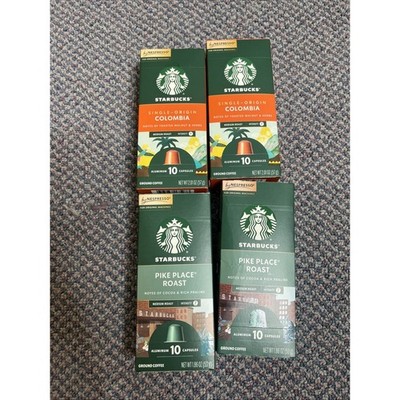 4 Packs Starbucks Nespresso Coffee Pike Place And colombia 10 Capsule