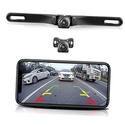 WiFi Car Backup Camera,  5G 720P HD Car License Plate Rear/Front View Reverse