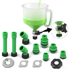 SWANLAKE No-Spill Coolant Funnel Kit,Spill Proof Funnel Bleeder with Adapters.Un