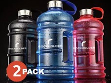 2.2 Litres Gallon Water Jug Bottle Large School Sports Workout Shaker Mixer UK