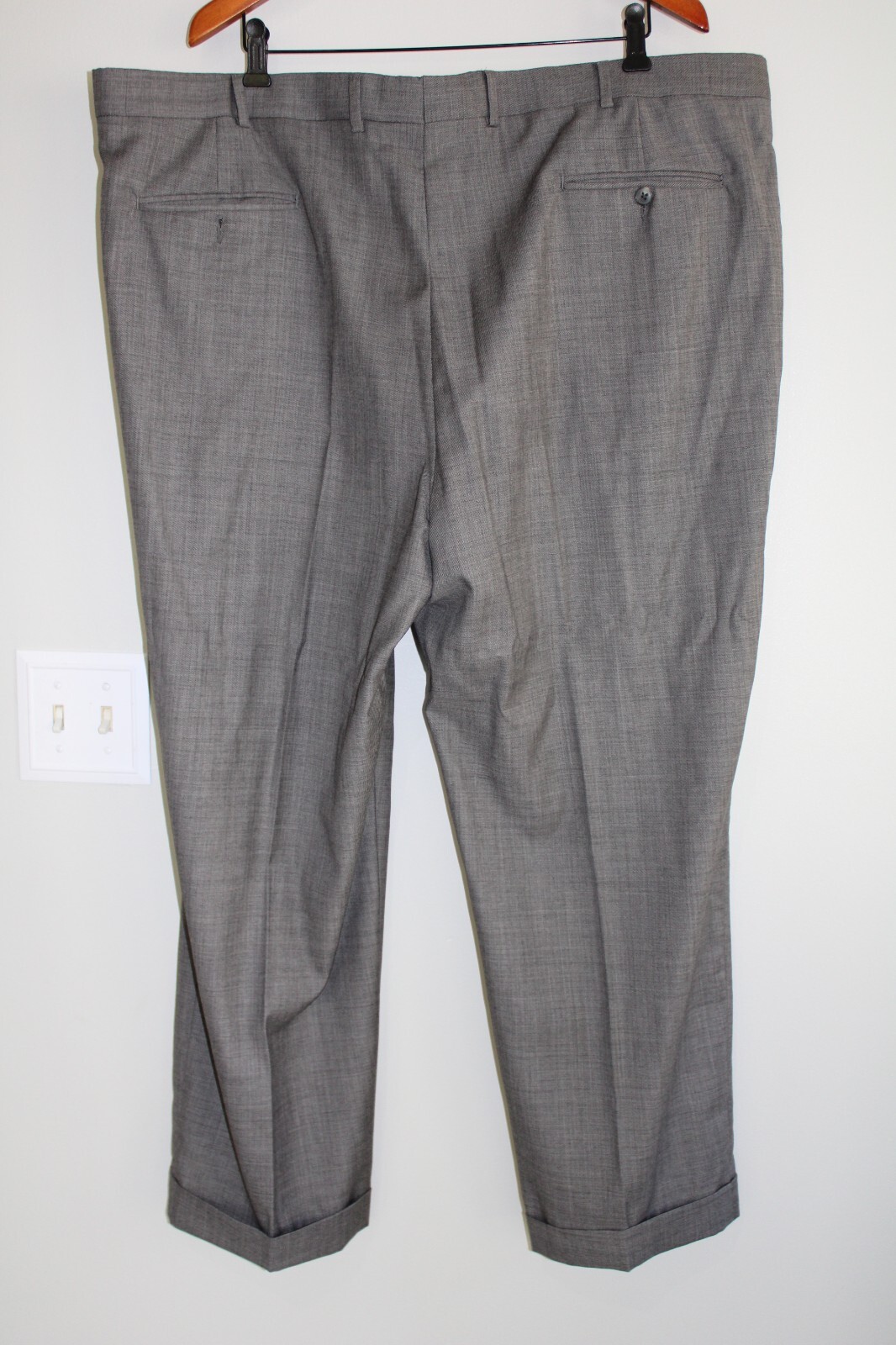 GRAY SHARKSKIN JOSEPH ABBOUD 100% WOOL 3-piece SUIT  56L JACKET 46 PANTS & VEST