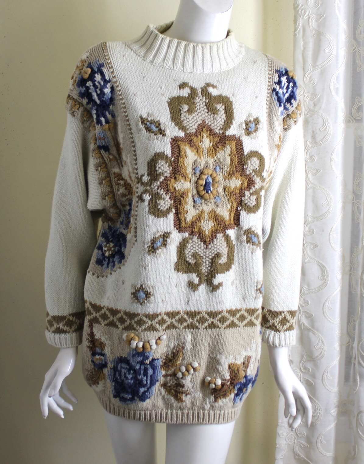 Jenifer Reed L M Handknit Heavy 90s 80s 