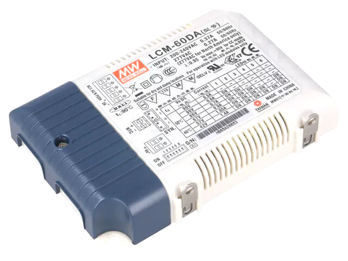 LCM60DA Power supply: switching; LED; 60W; 2÷90VDC; 500÷1400mA; 180÷295VAC 'UK'