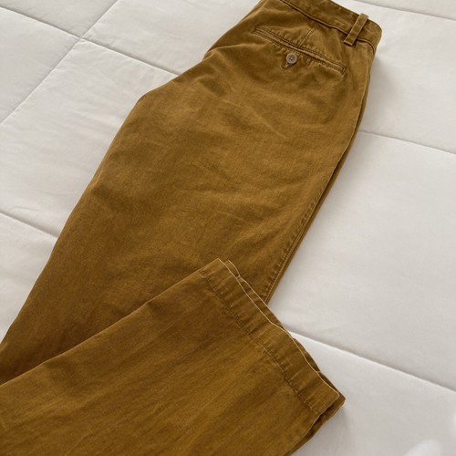 Banana Republic Aiden Pigment Slim Pantalones | Color Mostaza Tamaño 33X30 100% Algodón - Imagen 12 de 12