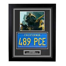 Transformers Custom Framed 77 Camaro License Plate Prop Wall Display Transformers Custom Framed 77 Camaro License Plate Prop Wall Display
