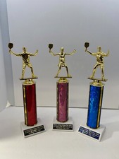 PICKLEBALL AWARD TROPHY 13" FREE CUSTOM ENGRAVING  M or F "SUPPORT THE VET"