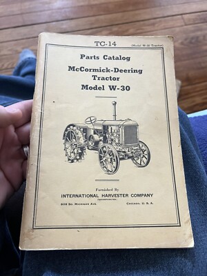 Vintage Original McCormick Deering TC-14 W-30 McCormick Tractor Parts  Catalog | eBay