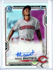 2021 Bowman Chrome Prospect Auto CPA-MB Mariel Bautista 1st Bowman 7/499 Base
