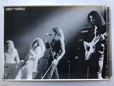 $0 ship! DEEP PURPLE original JAPAN PROMO 1970s POSTER official Warner Pioneer