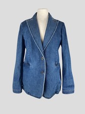 Jacob Cohen Blue Denim 100% Cotton Jacket Size Uk10/us6