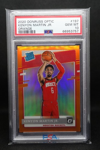 2020-21 Donruss Optic Kenyon Martin /199 Orange Prizm Rated Rookie #197 PSA 10