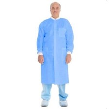 Halyard 10031 Bas c Plus Lab Coat Medium - Blue - Case of 25