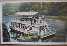 Knareborough House Boat Cafe Postally used RP old pc Peacock series