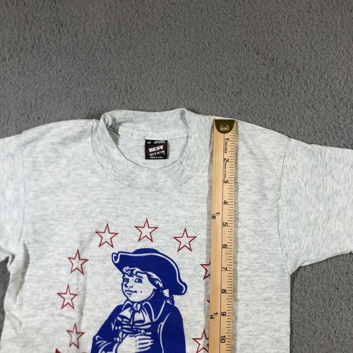 vintage Patton Patriots t shirt kids 6-8 gray single stitch 80's 90's - Picture 4 of 14