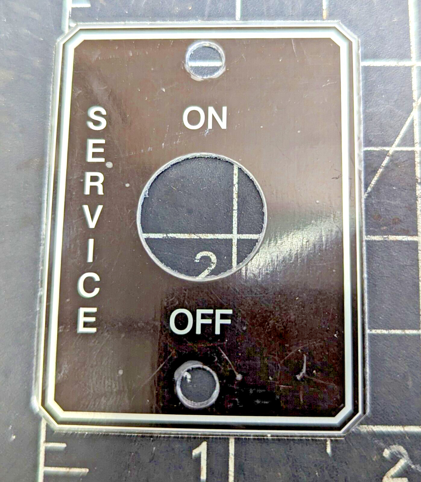 (10) Pack 2 5/16” x 1 ¾” ON / OFF Toggle Switch Plates M88 Military Vehicle[Z3B5
