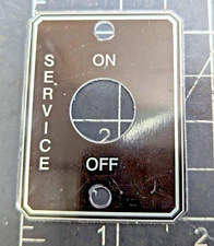 (10) Pack 2 5/16” x 1 ¾” ON / OFF Toggle Switch Plates M88 Military Vehicle[Z3B5