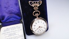 Ornate Antique Engraved 800 Silver Pocket Wat...