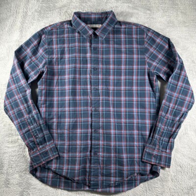 Outerknown Shirt Mens Medium Daytripper Plaid Casual Classic Fit Organic Cotton
