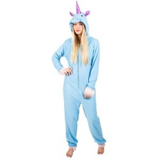 Size LARGE Womens Unicorn Halloween Costume Pajama Cute Suit Rainbow Tail Funny