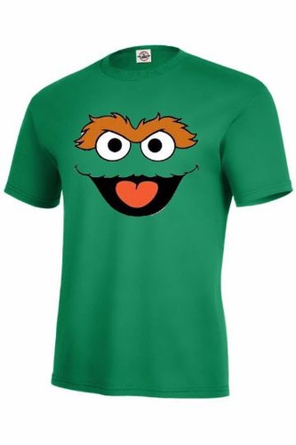 oscar the grouch t shirt/long/junior sesame street kelly green