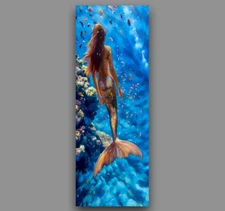 Swimming Mermaid Bookmark – Handmade Art Gift for Readers & Mermaid Collectors