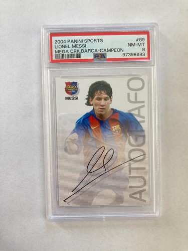 2004 PANINI SPORTS MEGA CRACKS BARCA #89 LIONEL MESSI ROOKIE RC PSA 8 - Picture 8 of 15