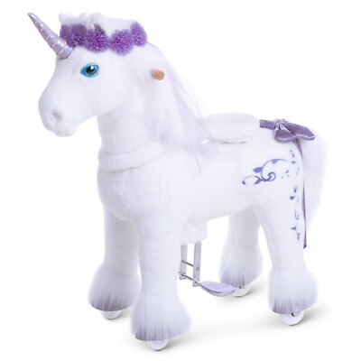 PonyCycle  Modell X Lila Einhorn zum Reiten auf Rollen für Kinder  Größe 4