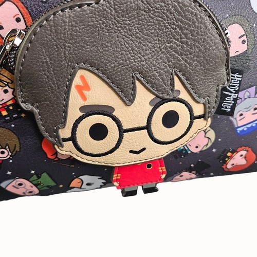 Loungefly Harry Potter Handbag Coin Purse Multicolor Chibi Print Small Duffle - Picture 3 of 11
