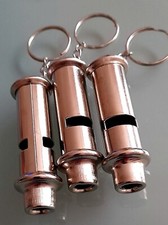 Whistle With Key Ring Keyholder Police Type Metropolitan HARIASTAMP NEW, 3-pack.
