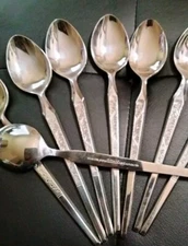 WINTHROP - W.M. Dalton - Stainless Japan -NEW Set 7 Teaspoons 7" Stanley roberts