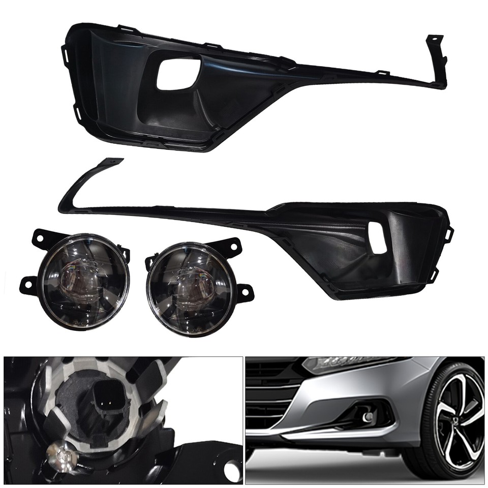 Pair For Honda Accord 2021 2022 LED Front Bumper Fog Lights + Wiring