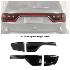 Translucent Black Rear Taillight Panel Cover Guard Trim For Dodge Durango 2014