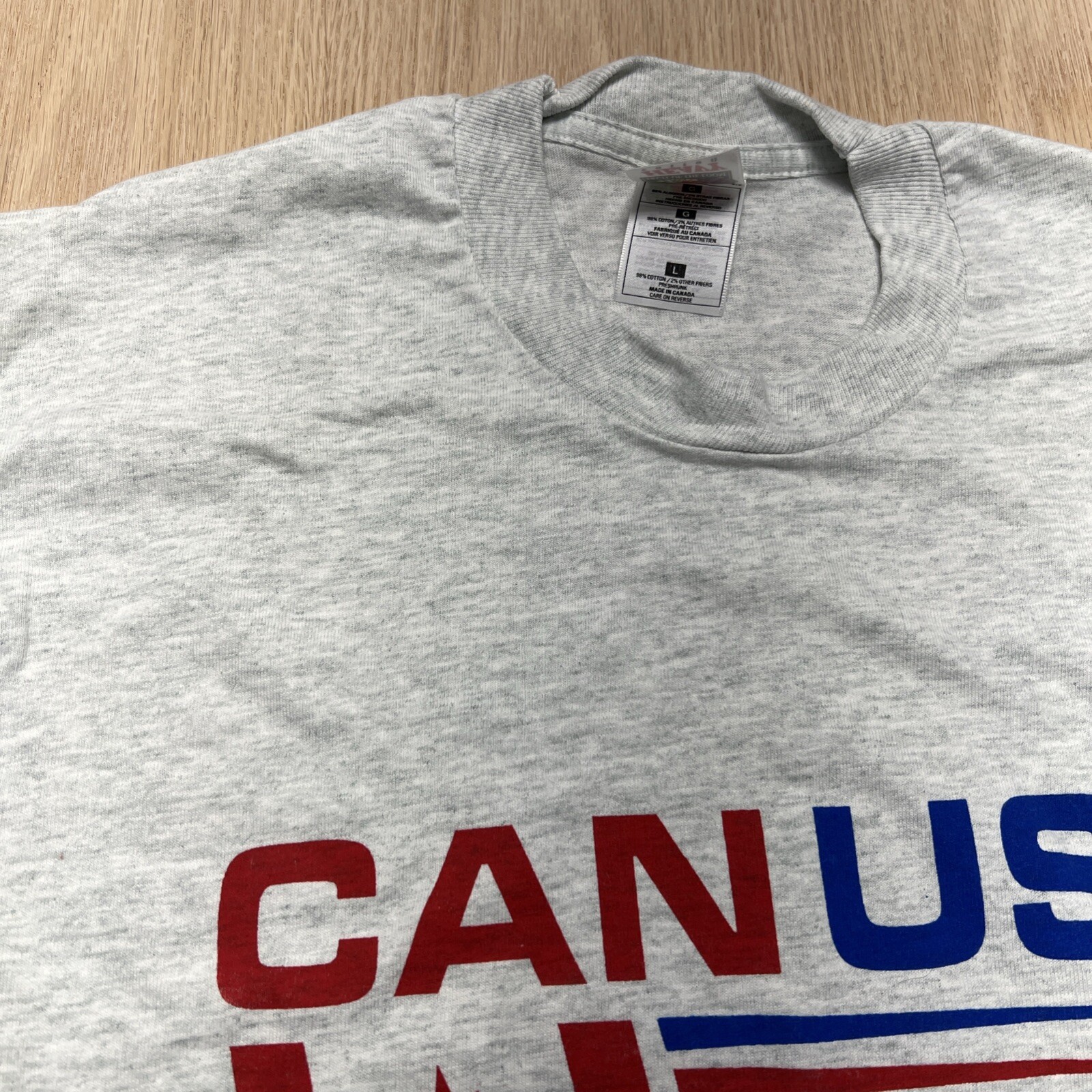 90s CANUSA Games Shirt  Vintage Hockey #8  Hamilton-Flint T-Shirt L
