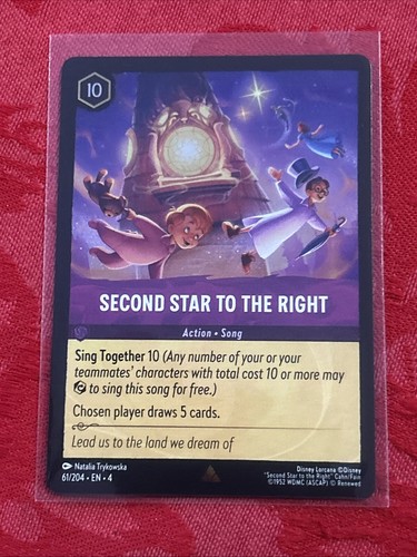 FOIL Lorcana: Ursula’s Return - Second Star to the Right - 61/204 FOIL - Picture 6 of 7