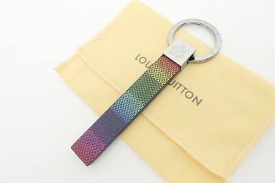 Graphite Color Key Chain Louis Vuitton Authentic Metal Damier Graphite Key Chain Bag Charm Auth ...